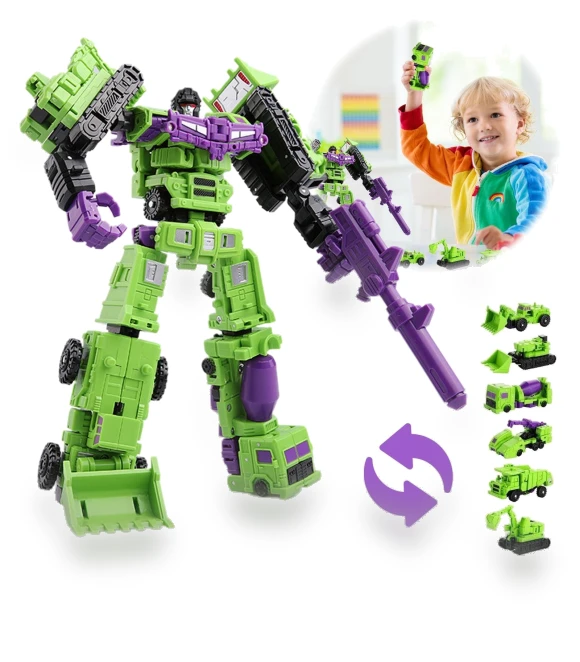 Six-in-One Engineering Machine Transformer Toy — Construction Kits, Blouse
