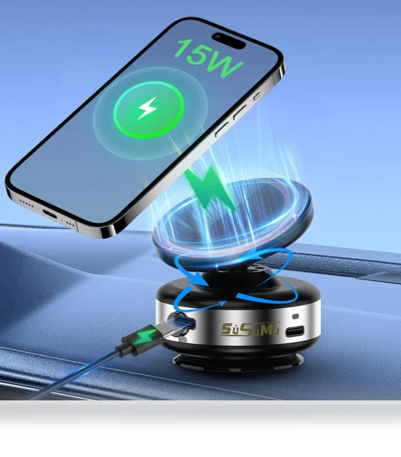 Smart Car Phone Holder with Wireless Charging — Dashboard Installation Kits, Seahorse Home