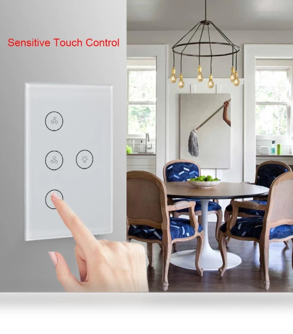 Smart Fan Light Switch — Ceiling Fan Wall Controls, HOME-Auto-001
