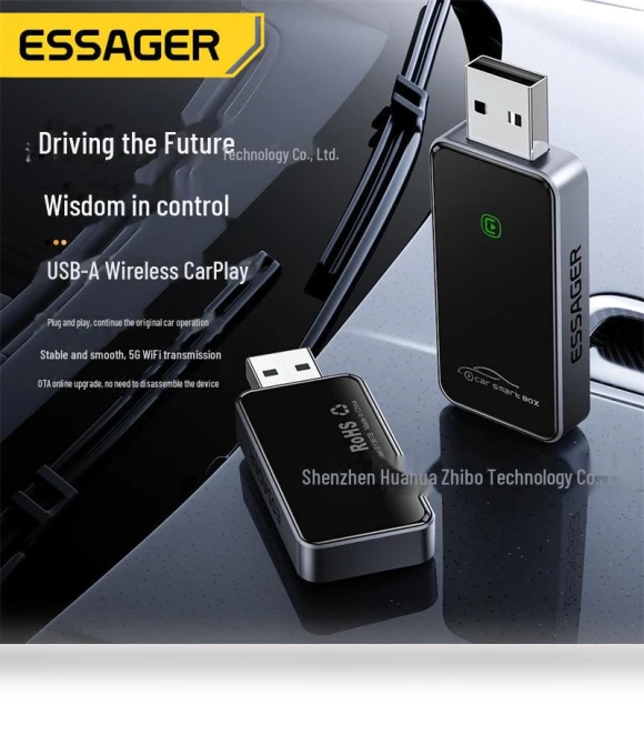 Wireless CarPlay Adapter for Apple — Car Accessories & Gadgets, ESSAGER
