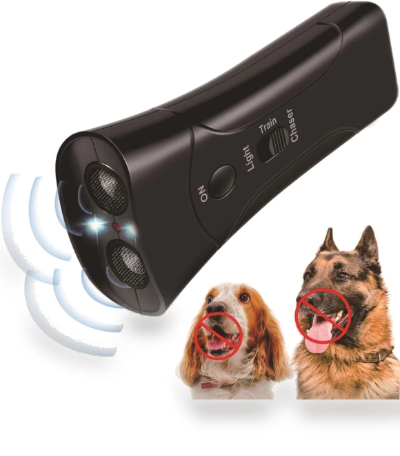 Portable Dual-Head LED Dog Repeller with Flashlight and Bark Control — Anti-Bark Training Devices, AI Supermarket