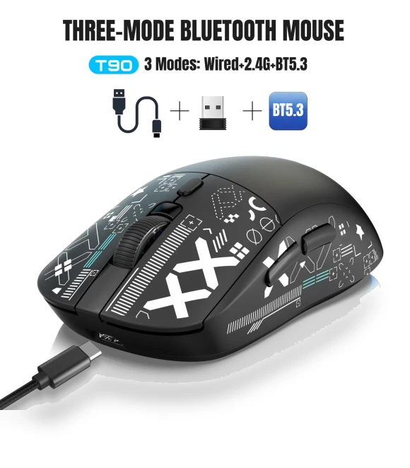 Silent Three-Mode Wireless Mouse — Mouse Pads, StrideBox