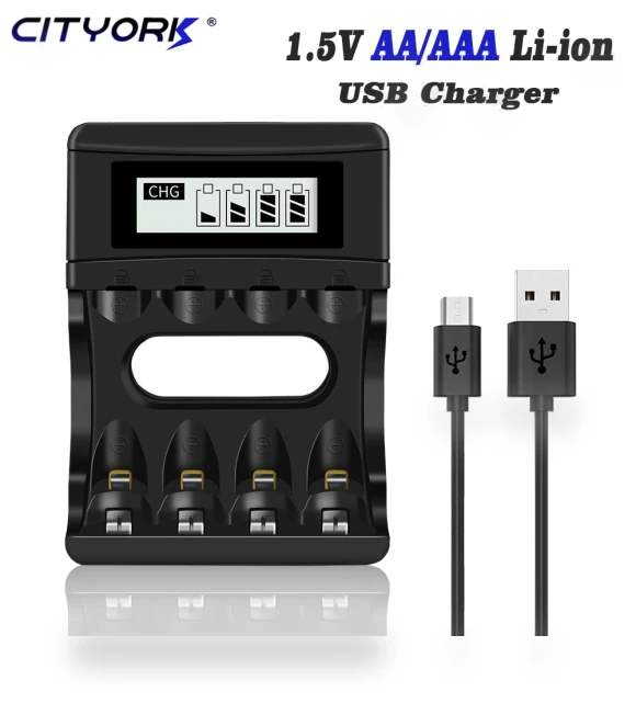 Smart Charger for AA AAA Lithium-Ion Batteries — Chargers, Cityork