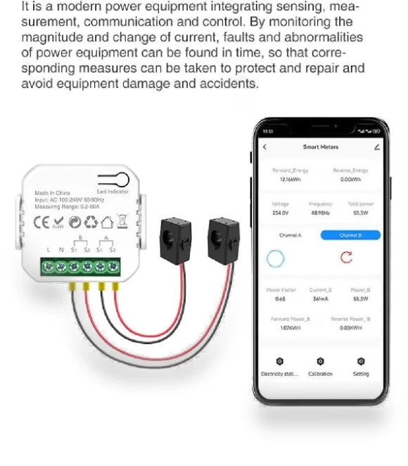 Smart Single/Dual Channel Electricity Meter — Energy Measurement Tools
