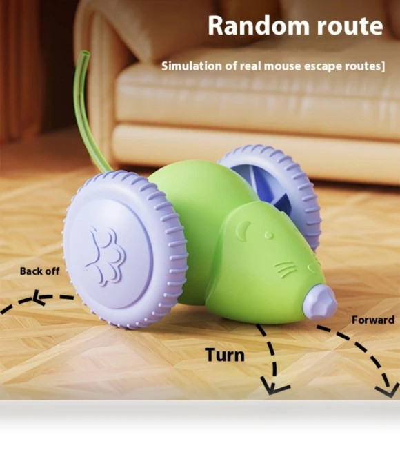Smart Touch Electric Cat Toy with Glowing Tail — Cat Playthings, Fujmhyk