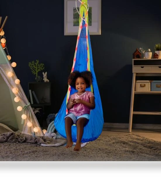 Therapeutic Swing Set with LED Strip — Porch Swings, Cafandy