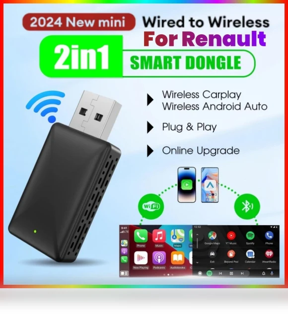 Wireless Carplay Android Auto Smart Dongle 2in1 — Stereo Receivers, JOHO - CarGear