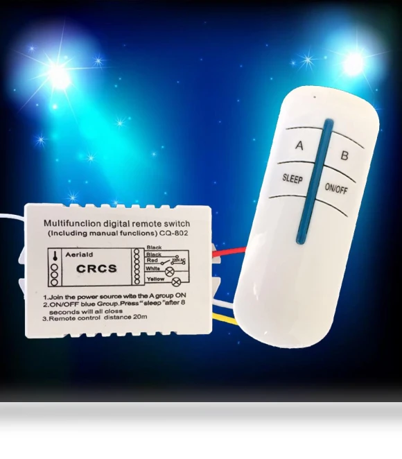 Wireless Remote Digital Switch for Two Lamps — Light Dimmers, Bright Lighting