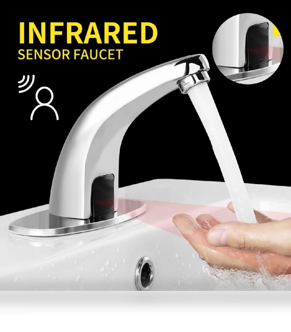 Automatic Infrared Touchless Sink Faucet — Hands-Free Faucets, Decor Dream