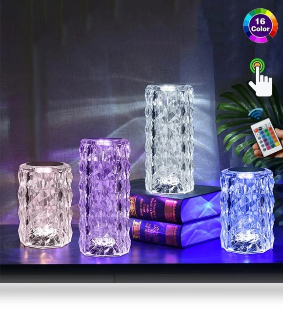 Crystal Table Lamp with Remote Control — Lighting, Lanzhong Home Decoration