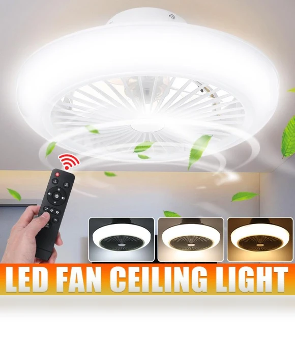 Modern LED Ceiling Fan with Remote Control — Ceiling Fans, The Romantics