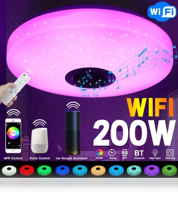 Modern RGB LED Ceiling Light — Overhead Lighting, Pro DIY Tool