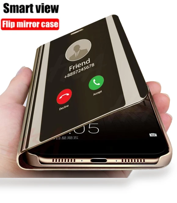 Smart Mirror Leather Flip Phone Case — Phone Accessories, C-CE1