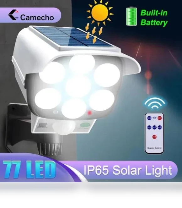 Solar Garden Light with PIR Motion Sensor — Outdoor Security & Flood Lighting, XuYiEC