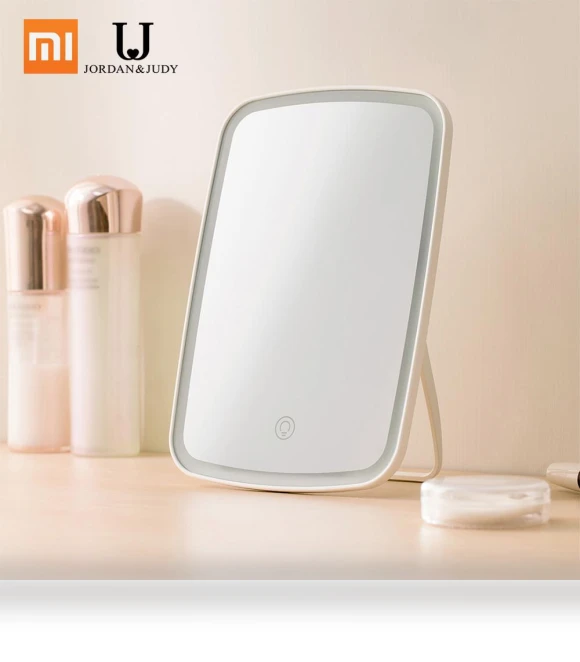 LED Makeup Mirror with Light Touch Switch — Compact & Travel, Xiaomi