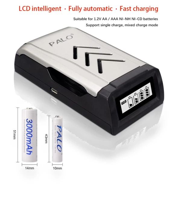 Smart USB Charger for AA AAA Batteries — Chargers, PALO