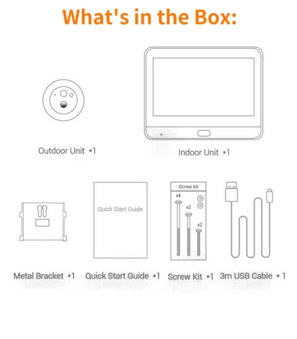 Digital Door Viewer WiFi Video Doorbell — Smart Home Security, ESCAM