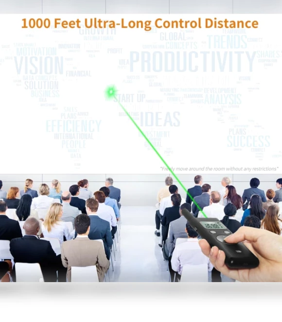 Long Distance Laser Remote Control Green Light Page Turner — Presentation Pointers, Doosl