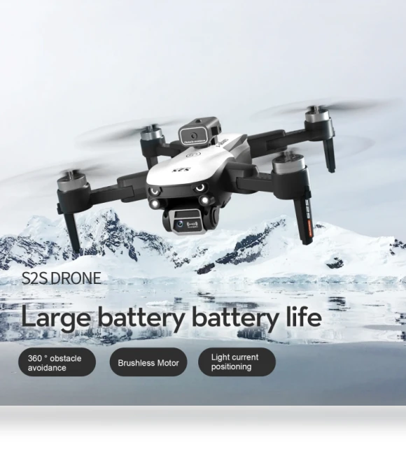 Obstacle Avoidance Brushless Dual Lens Aerial Photography Folding Drone — Drones