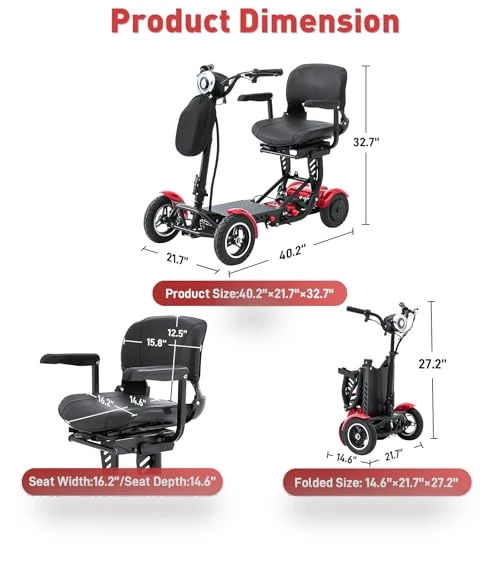 All-Terrain 4-Wheel Foldable Electric Scooter — Push Scooters, WTRAVEL