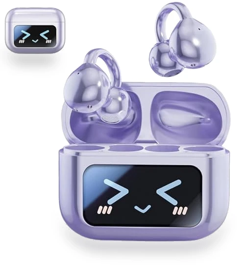 Clip On Ear Headphones with Touch Screen — Over-Ear Headphones, Generic