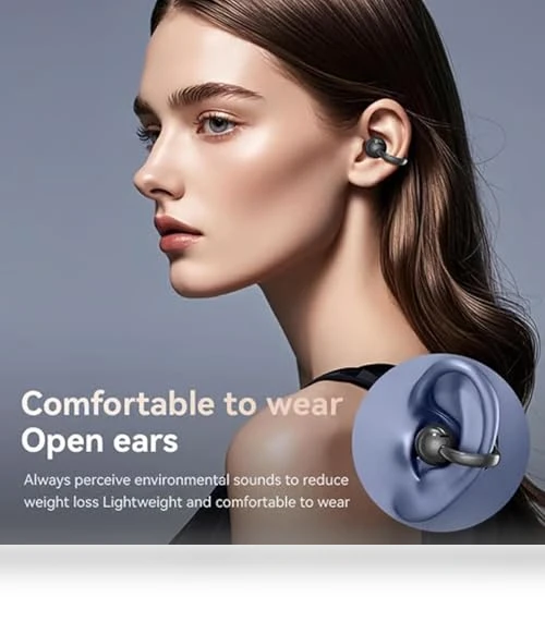 Clip On Ear Headphones with Touch Screen — Over-Ear Headphones, Generic