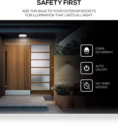 Dusk to Dawn Sensor LED Outdoor Light Bulb — LED, Amazon Basics
