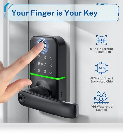 Keypad Smart Door Lock with Handle — Smart Home Security, KUCACCI