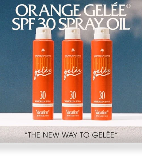 Orange Gelée SPF 30 Sunscreen Spray Oil & Air Freshener Bundle — Face Tan Enhancers, VACATION