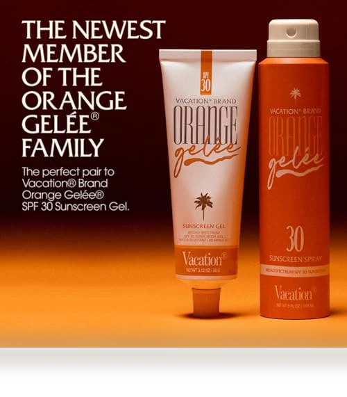 Orange Gelée SPF 30 Sunscreen Spray Oil & Air Freshener Bundle — Face Tan Enhancers, VACATION