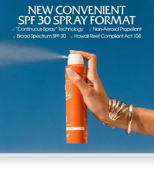 Orange Gelée SPF 30 Sunscreen Spray Oil & Air Freshener Bundle — Face Tan Enhancers, VACATION