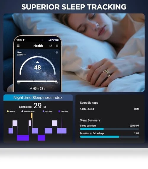 Smart Fitness Ring with Display — Wearable Accessories, Emerhome