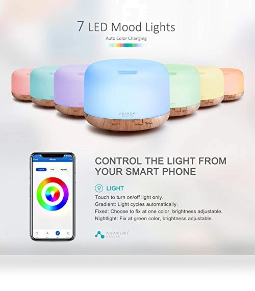 Smart Wi-Fi Essential Oil Diffuser — Diffusers, ASAKUKI