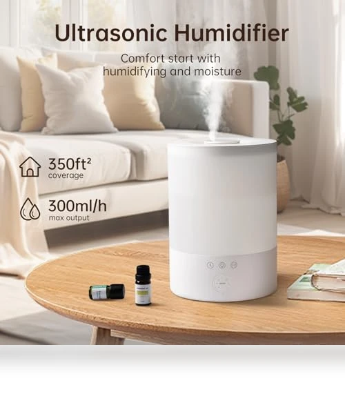 Ultrasonic Cool Mist Humidifier — Air Moisturizers, YOGIN