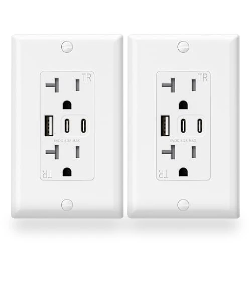 USB Outlets with 3 USB Ports — Standard Outlets, ELEGRP