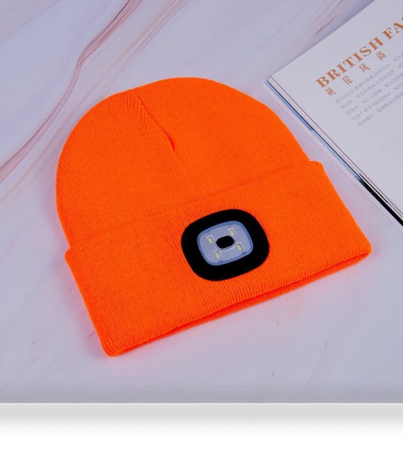 Beanie with Built-in LED Light — Reflective Gear