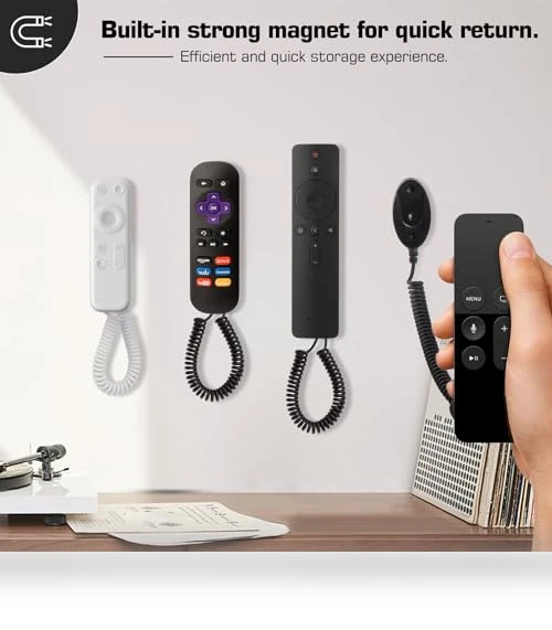 Magnetic Remote Control Holders with Spring Ropes — Cable Organizers, WALLFID