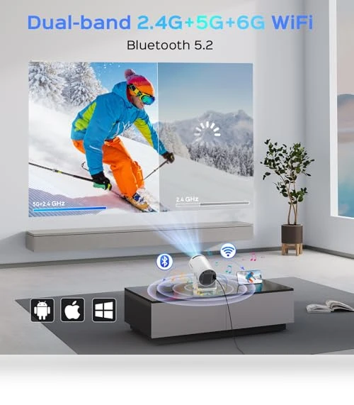 Mini Projector With WiFi and Bluetooth — Home Theater Projectors, Mentech
