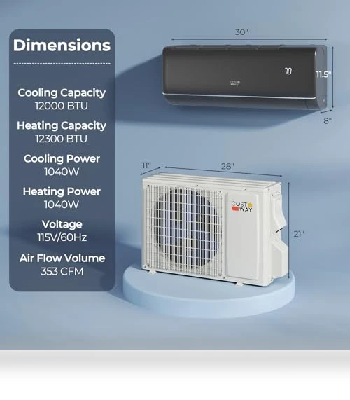 Mini Split Air Conditioner & Heater — Cooling Solutions, COSTWAY