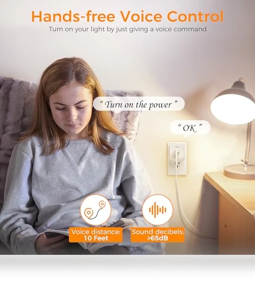Remote Voice Control Outlet Plug — Outlet Switches, TESSAN