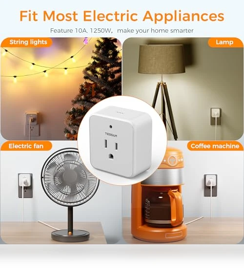Remote Voice Control Outlet Plug — Outlet Switches, TESSAN