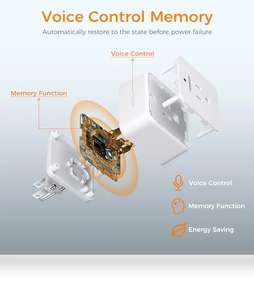Remote Voice Control Outlet Plug — Outlet Switches, TESSAN
