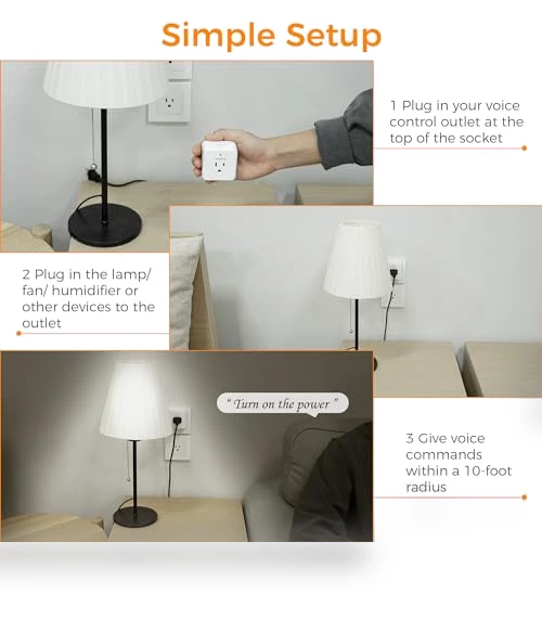 Remote Voice Control Outlet Plug — Outlet Switches, TESSAN