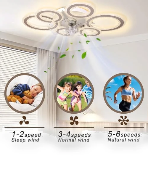 Smart Ceiling Fan with Lights and Remote — Ceiling Fans, AFWAO