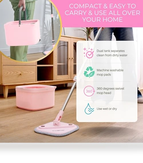 Smart Floor Mop with Separate Compartments — Mop Accessories, True & Tidy