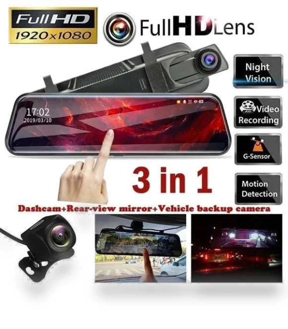 10-inch IPS Full Touch Screen 1080P Dash Cam — Dashboard Cameras, MDH