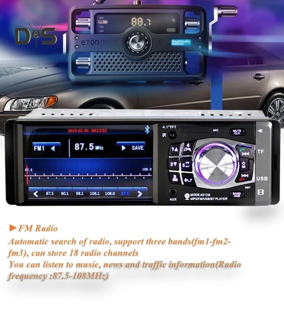 4.1-inch Touchscreen Bluetooth Car Stereo with Rear Camera — Car Installation Essentials, Superway