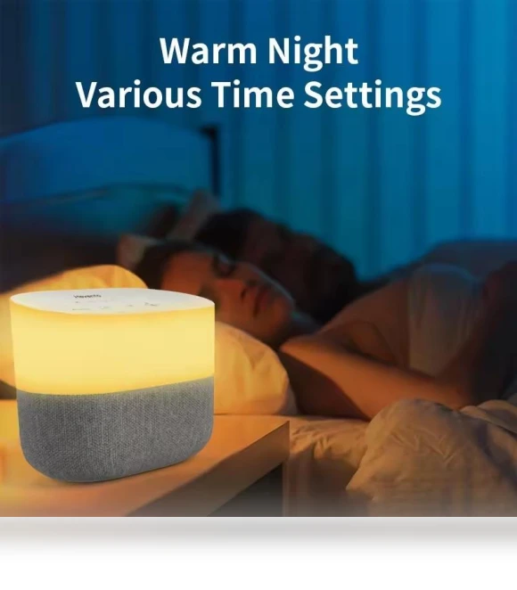 White Noise Sleep Speaker with RGB Lamp — Sleep Soothers, wmlike mz