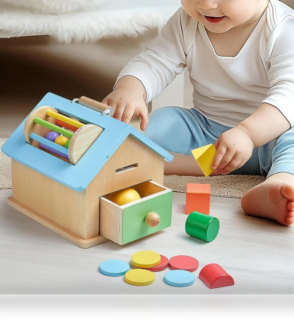 Wooden Sensory Toys — Stacking Blocks, Sports