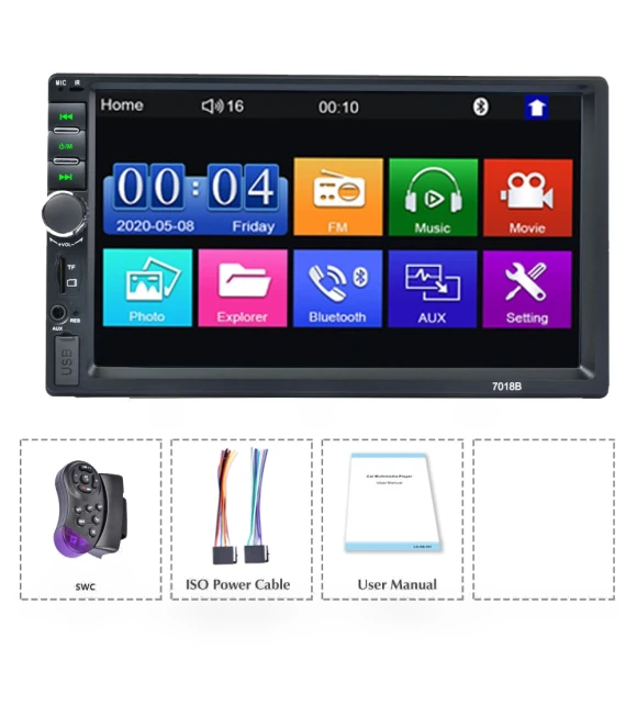 2 Din Car Radio with Touchscreen — Car Installation Essentials, HOME-Auto-001